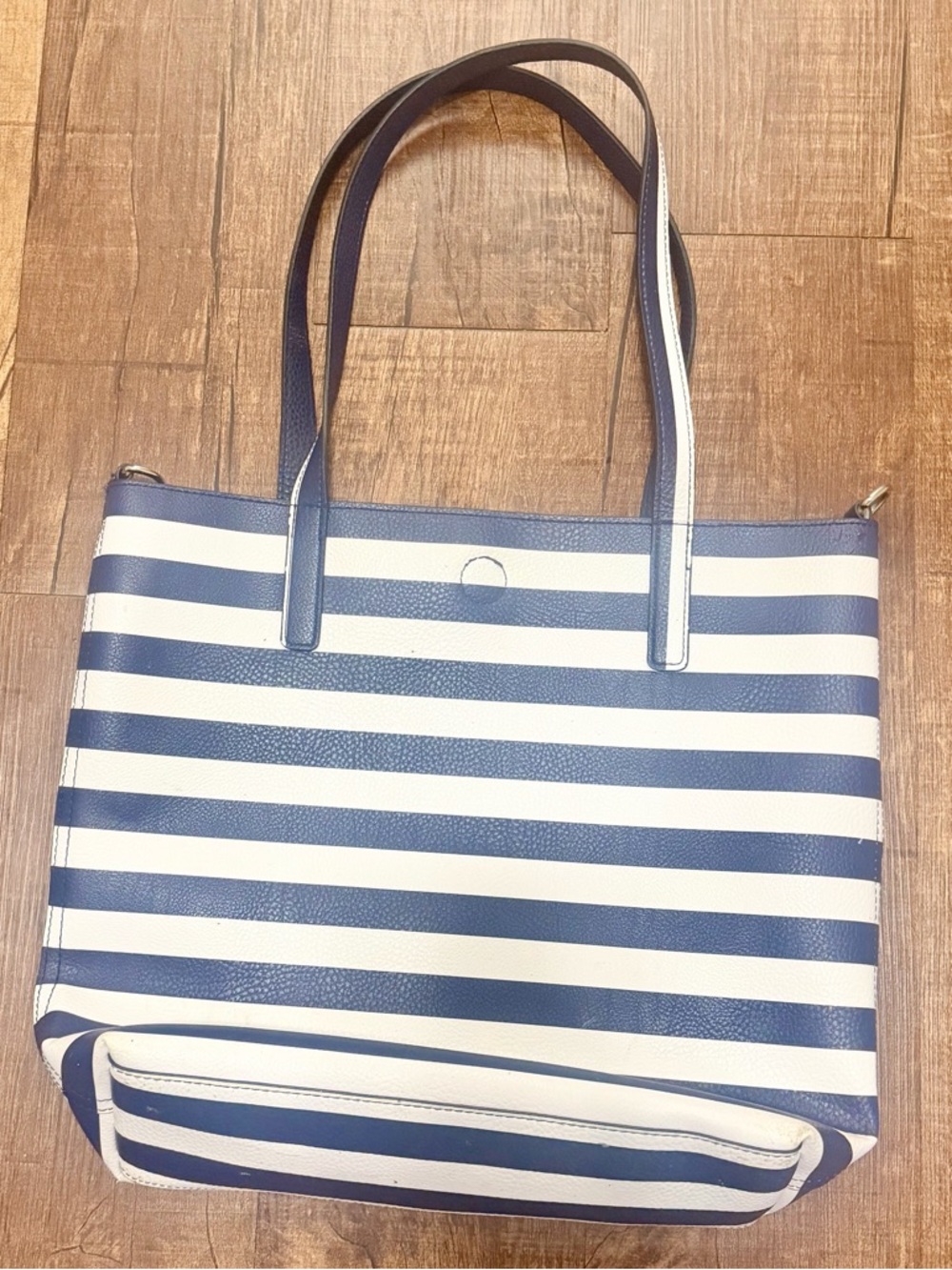 Striped Navy & White Tote Bag | Large Everyday Carryall